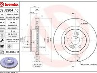 Disc frana RENAULT MEGANE II BM0 1 CM0 1 BREMBO 09890411