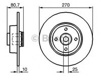 Disc frana RENAULT MEGANE II combi KM0 1 BOSCH 0986479274