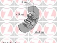 Disc frana RENAULT MEGANE II Coup-Cabriolet EM0 1 ZIMMERMANN 470242800