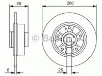 Disc frana RENAULT MEGANE III cupe (DZ0/1_) - OEM - BOSCH: 0986479C87|0 986 479 C87 - W02320243 - LIVRARE DIN STOC in 24 ore!!!