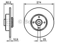 Disc frana RENAULT MEGANE Scenic JA0 1 BOSCH 0986479270