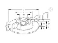 Disc frana RENAULT MODUS / GRAND MODUS (F/JP0_) (2004 - 2016) TOPRAN 700 650