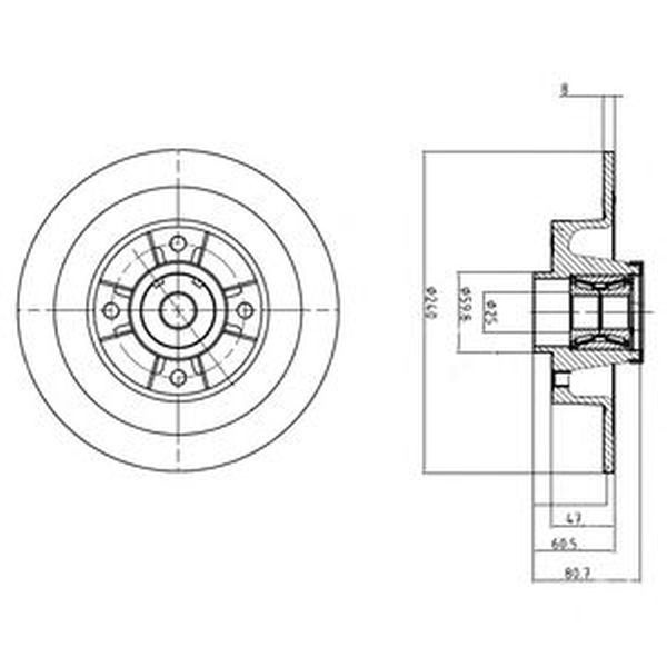 Disc frana RENAULT MODUS GRAND MODUS F JP0 DELPHI BG9028RSC