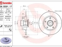 Disc frana RENAULT SCÉNIC III JZ0/1 Producator BREMBO 08.B391.17