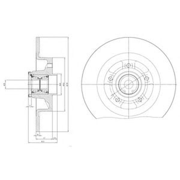 Disc frana RENAULT Scenic II JM0 1 DELPHI BG9115RSC