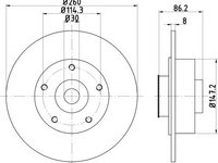 Disc frana RENAULT SCENIC III (JZ0/1_) - Cod intern: W20113549 - LIVRARE DIN STOC in 24 ore!!!