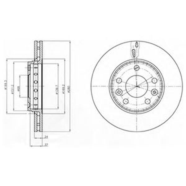 Disc frana RENAULT Scenic III JZ0 1 DELPHI BG4265