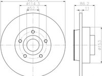 Disc frana RENAULT Scenic III JZ0 1 TEXTAR 92232603