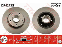 Disc frana Renault TRAFIC II bus (JL) 2001-2016 #3 051398B