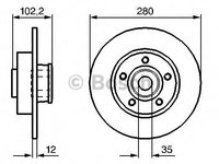 Disc frana RENAULT TRAFIC II bus (JL), RENAULT TRAFIC II Van (FL), OPEL VIVARO caroserie (F7) - BOSCH 0 986 479 271