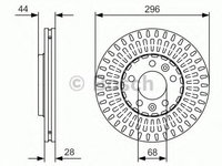 Disc frana RENAULT TRAFIC III caroserie (2014 - 2016) BOSCH 0 986 479 D30 piesa NOUA