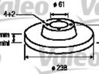 Disc frana RENAULT TWINGO I (C06_) (1993 - 2016) VALEO 186230