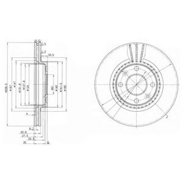 Disc frana RENAULT TWINGO II CN0 DELPHI BG2625C