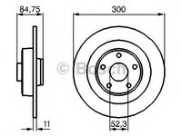 Disc frana RENAULT VEL SATIS (BJ0) (2002 - 2016) BOSCH 0 986 479 083 piesa NOUA