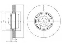 Disc frana RENAULT VEL SATIS (BJ0) (2002 - 2016) DELPHI BG9687 piesa NOUA