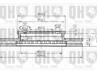 Disc frana ROVER 100 / METRO (XP), ROVER 100 Cabriolet (XP), AUSTIN MONTEGO (XE) - QUINTON HAZELL BDC3471