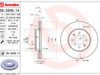 Disc frana ROVER 25 (RF) (1999 - 2005) BREMBO 09.5509.11 piesa NOUA