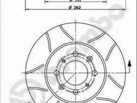 Disc frana ROVER 25 (RF) (1999 - 2005) BREMBO 09.5509.75 piesa NOUA