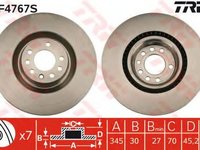 Disc frana SAAB 9-3 combi YS3F TRW DF4767S