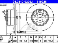 Disc frana SAAB 9-5 Combi (YS3E) (1998 - 2009) ATE 24.0310-0226.1 piesa NOUA