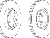 Disc frana SAAB 9-5 combi (YS3E), AUDI A8 limuzina (4E_), AUDI A6 limuzina (4F2, C6) - FERODO DDF1277