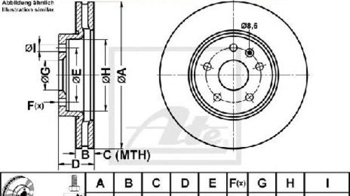 Disc frana SAAB 9-5 ( YS3G ) 01/2010 - 01/201