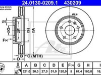 Disc frana SAAB 9-5 YS3G ATE 24013002091