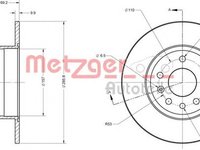 Disc frana SAAB 900 II cupe METZGER 6110289