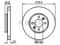 Disc frana SAAB 9000 hatchback, SAAB 9000 - BOSCH 0 986 478 505