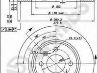 Disc frana SAAB 9000 hatchback, SAAB 9000 - BREMBO 09.5035.30