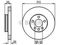 Disc frana SEAT ALHAMBRA 7V8 7V9 BOSCH 0986478296