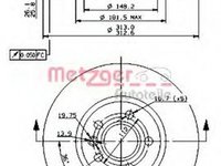 Disc frana SEAT ALHAMBRA 7V8 7V9 METZGER 24969