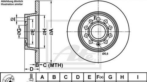 Disc frana SEAT ALTEA 5P1 ATE 24011003561