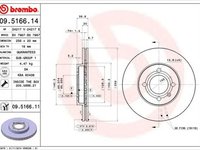 Disc frana SEAT AROSA 6H BREMBO 09516614