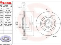 Disc frana SEAT CORDOBA (6K1, 6K2) (1993 - 1999) BREMBO 09.6728.10 piesa NOUA