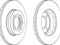 Disc frana SEAT CORDOBA limuzina (6K1, 6K2), VW SCIROCCO (53B), VW CARAT (32B) - FERODO DDF207