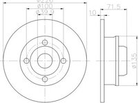 Disc frana SEAT CORDOBA limuzina (6K1, 6K2), VW SCIROCCO (53B), VW CARAT (32B) - HELLA PAGID 8DD 355 113-461