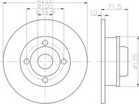 Disc frana SEAT CORDOBA Vario 6K5 HELLA 8DD355113461