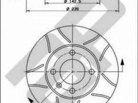 Disc frana SEAT CORDOBA Vario 6K5 METZGER X20024