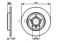 Disc frana SEAT EXEO (3R2) (2008 - 2016) Bosch 0 986 479 252