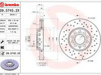 Disc frana SEAT EXEO ST (3R5) (2009 - 2016) BREMBO 09.5745.2X