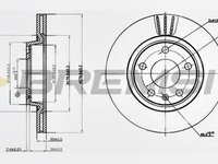 Disc frana SEAT EXEO ST 3R5 BREMSI DBB708V