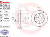 Disc frana SEAT IBIZA Mk IV (6L1) (2002 - 2009) BREMBO 08.7165.11