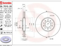 Disc frana SEAT IBIZA Mk IV (6L1) (2002 - 2009) BREMBO 09.7010.21