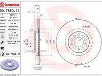 Disc frana SEAT IBIZA V (6J5, 6P1) (2008 - 2020) BREMBO 09.7880.1X