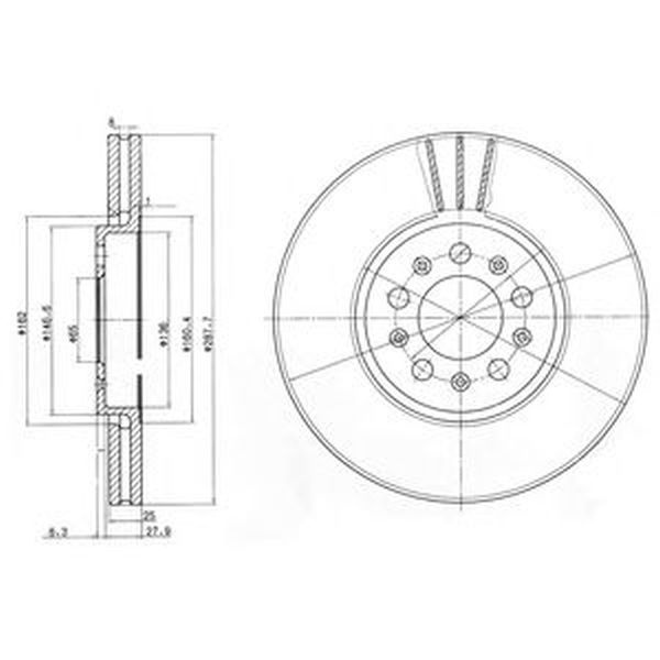 Disc frana SEAT LEON 1M1 DELPHI BG3035C