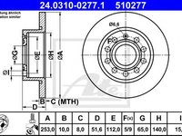 Disc frana SEAT LEON (1P1) (2005 - 2012) ATE 24.0310-0277.1