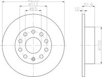 Disc frana SEAT LEON (1P1) (2005 - 2012) HELLA PAGID 8DD 355 109-601 piesa NOUA