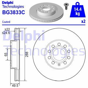 Disc frana # Seat Leon 2010 2011 2012 # BG3833C # 
