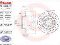 Disc frana SEAT LEON (5F1) (2012 - 2016) BREMBO 08.9502.1X